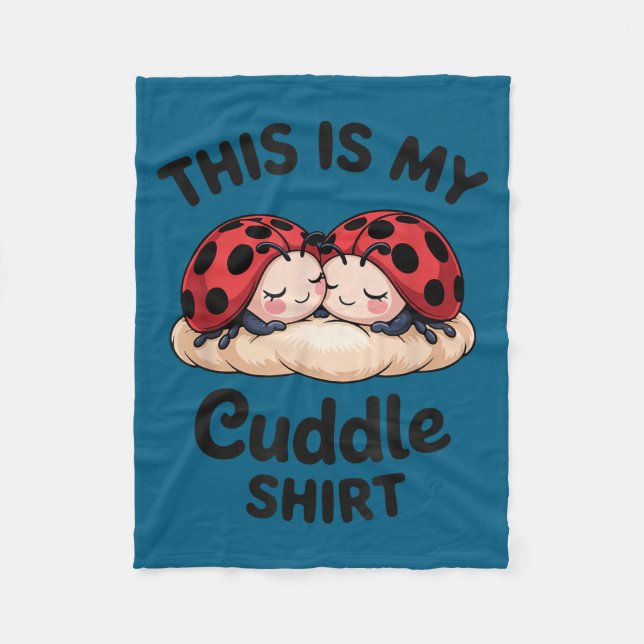Cobertor De Velo Cute Ladybug Couple This Is My Cuddle  (Frente)