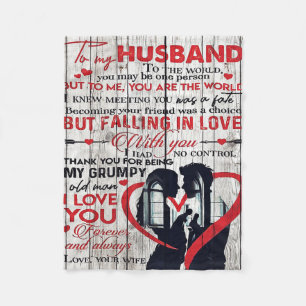 Cobertor De Velo Cute Letter for Husband   To My Husband Present