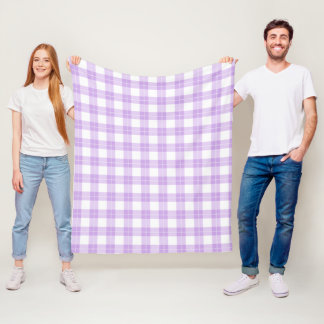 Cobertor De Velo Cute Light Purple Plaid Simple Classic