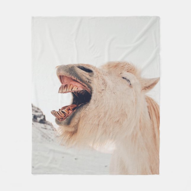 COBERTOR DE VELO CUTE LLAMA ALPACA LAUGHING (Frente)