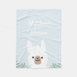 Cobertor De Velo Cute Llama Fleece Blanket
