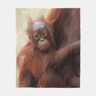 Cobertor De Velo Cute Mais Louco - O Adorável Bebê Orangutan