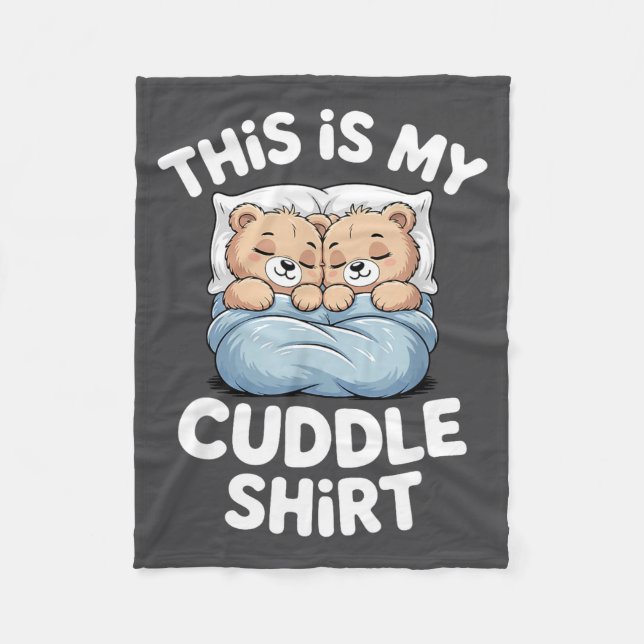 Cobertor De Velo Cute Matching Bear This Is My Cuddle  (Frente)