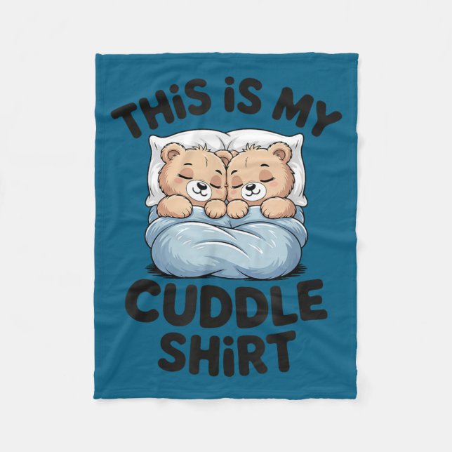 Cobertor De Velo Cute Matching Bear This Is My Cuddle  (Frente)