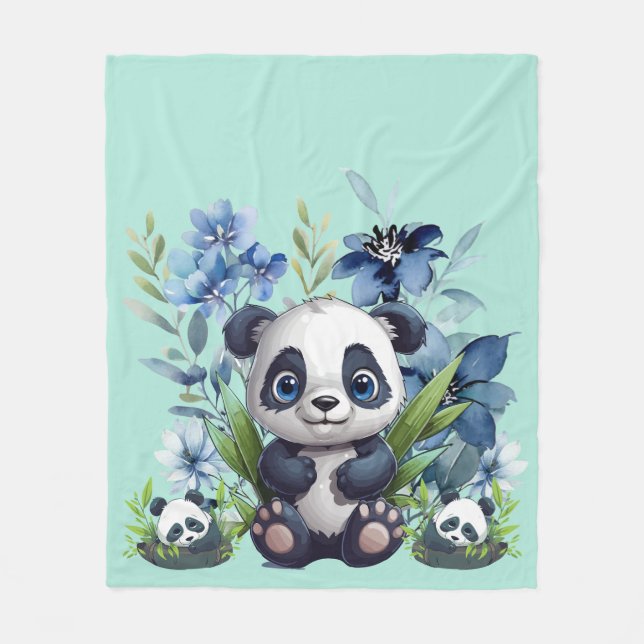 Cobertor De Velo Cute Panda Baby (Frente)