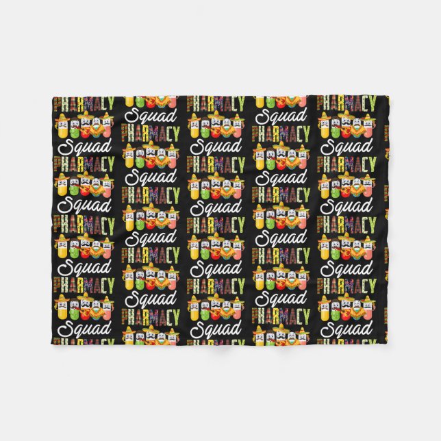 Cobertor De Velo Cute Pharmacy Squad Pharmacist Sombrero Pills (Frente (Horizontal))