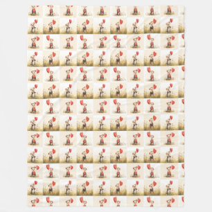 Cobertor De Velo Cute Possum Patterno Fleece Blanket