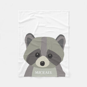 Cobertor De Velo Cute Raccoon Modern personalizado Baby