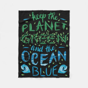Cobertor De Velo Cute Salve O Planeta Ecologia Ecológica Eco Blue O