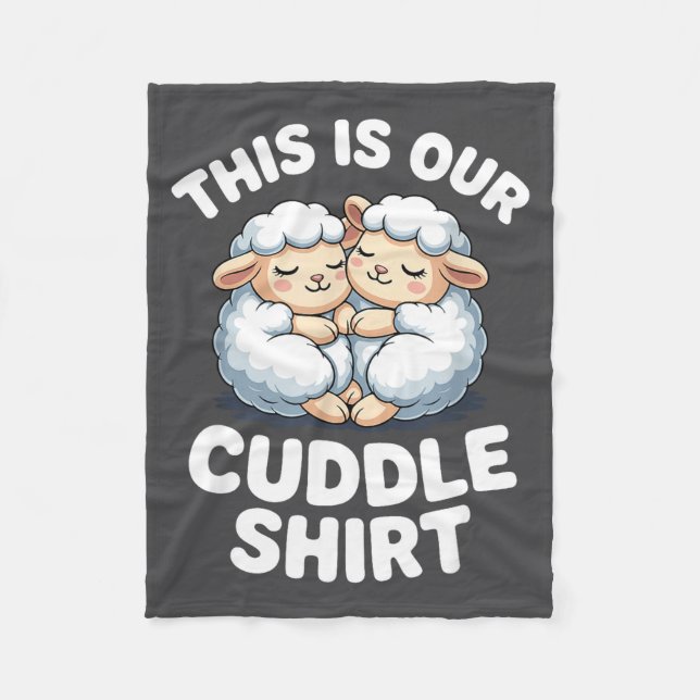 Cobertor De Velo Cute Sheep Couple This Is Our Cuddle  (Frente)