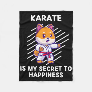 Cobertor De Velo Cute Shi Inu Karate É Meu Segredo Para Felicidade