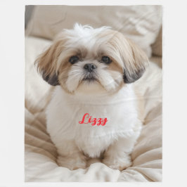 Cobertor De Velo Cute Shih Tzu Cute Personalizado