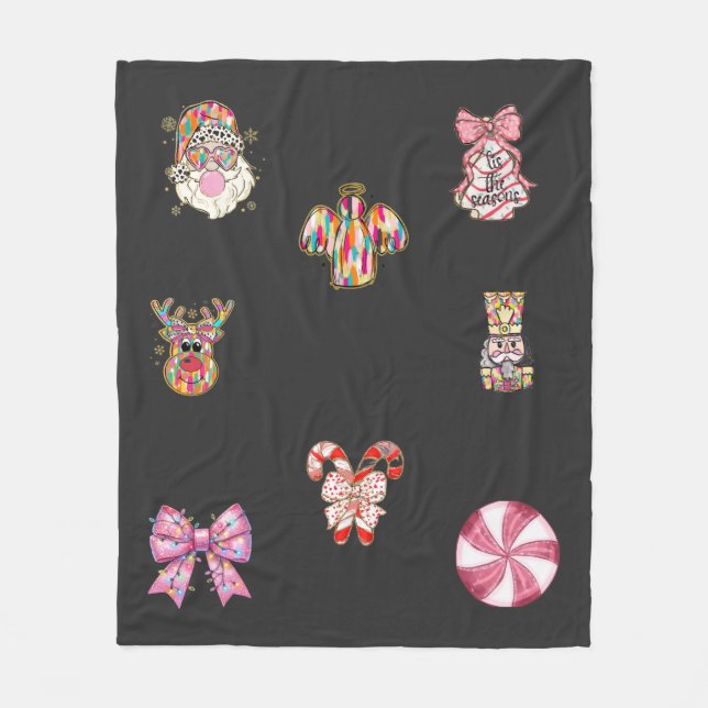 Cobertor De Velo Cute trendy Christmas throw  (Frente)