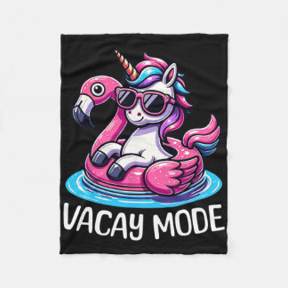 Cobertor De Velo Cute Unicorn Vacay Mode Funny Family Vacation Kids