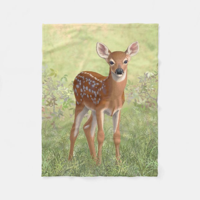 Cobertor De Velo Cute Whitetail Fawn (Frente)