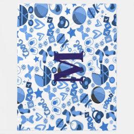 Cobertor De Velo Cutecool blue Babyboy Nursery Patterno personaliza