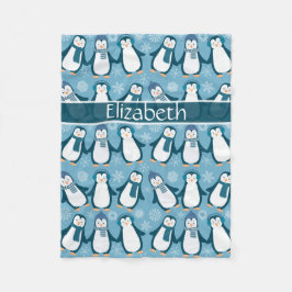 Cobertor De Velo Cuz Winter Penguins Design Add Name