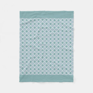 Cobertor De Velo Cyan Quatrefoil Fleece Blanket