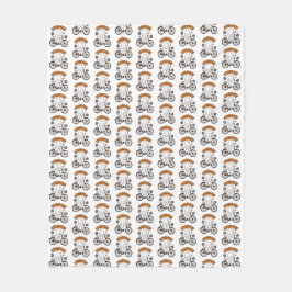 Cobertor De Velo Cycopath Halloween Ghost on Orange Bicycle