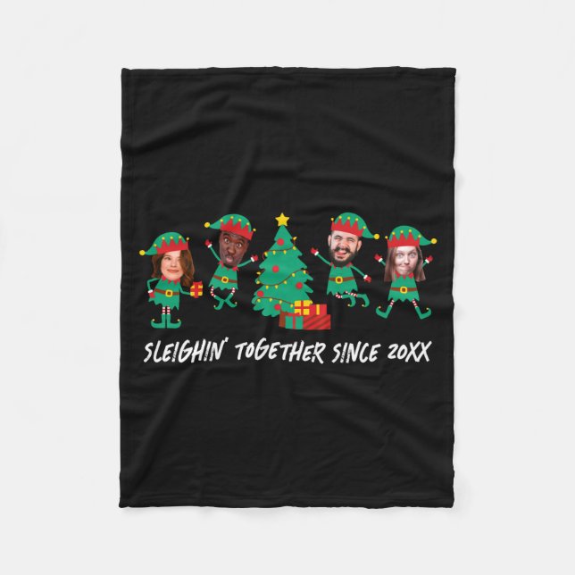 Cobertor De Velo D Funny Face Photo Christmas Elf  (Frente)