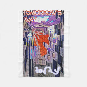 Cobertor De Velo Da maneira arte futura retro de amanhã hoje