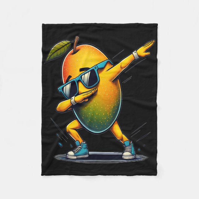 Cobertor De Velo Dab Dance Mango Funny Dancing Dabbing Fruta (Frente)
