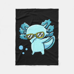 Cobertor De Velo Dabbing Axolotl Kids Boy Toddler Cute Axolotl