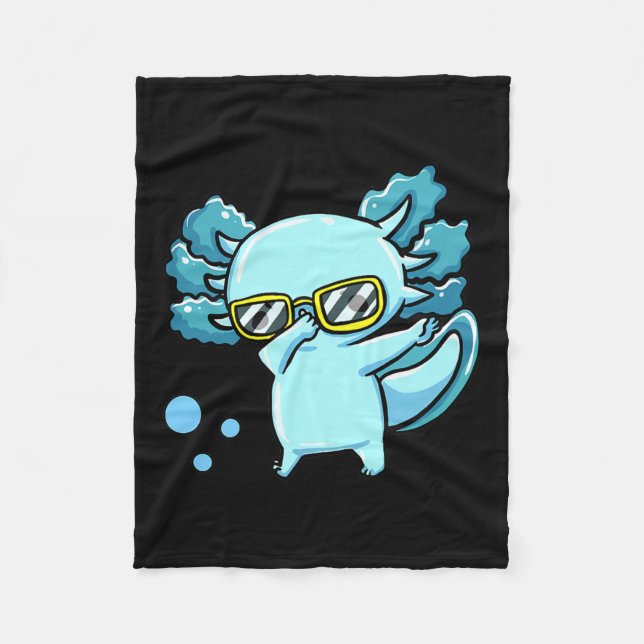 Cobertor De Velo Dabbing Axolotl Kids Boy Toddler Cute Axolotl (Frente)