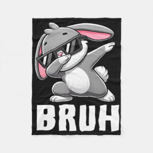 Cobertor De Velo Dabbing Bunny Bruh Memória Day Dab Bunny Teens