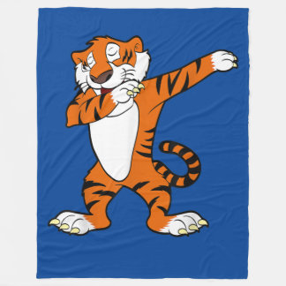 Cobertor De Velo Dabbing Cute Tiger Animal Party