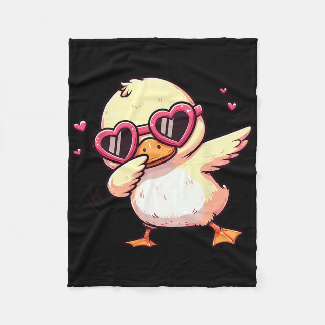 Cobertor De Velo Dabbing Dance Duck Heart Sungles  (Frente)