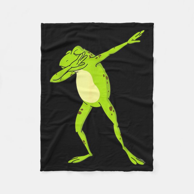 Cobertor De Velo Dabbing Frog For Kids-boys &amp; Girls Funny Anima (Frente)