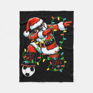 Cobertor De Velo Dabbing Papai Noel Futebol Luzes de Natal Xmas Fut