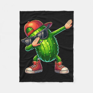 Cobertor De Velo Dabbing Pickle Dancing Pepino Picker Engraçado