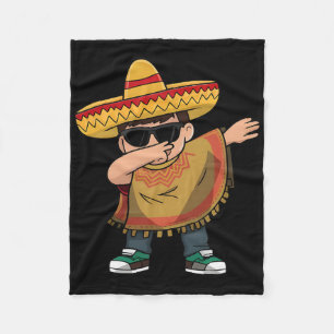 Cobertor De Velo Dabbing Poncho Mexicano Cinco De Mayo Dabbing