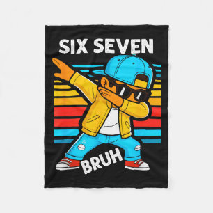 Cobertor De Velo Dabbing Six Seven Bruh 67 Meme 6 7 Números Engraça