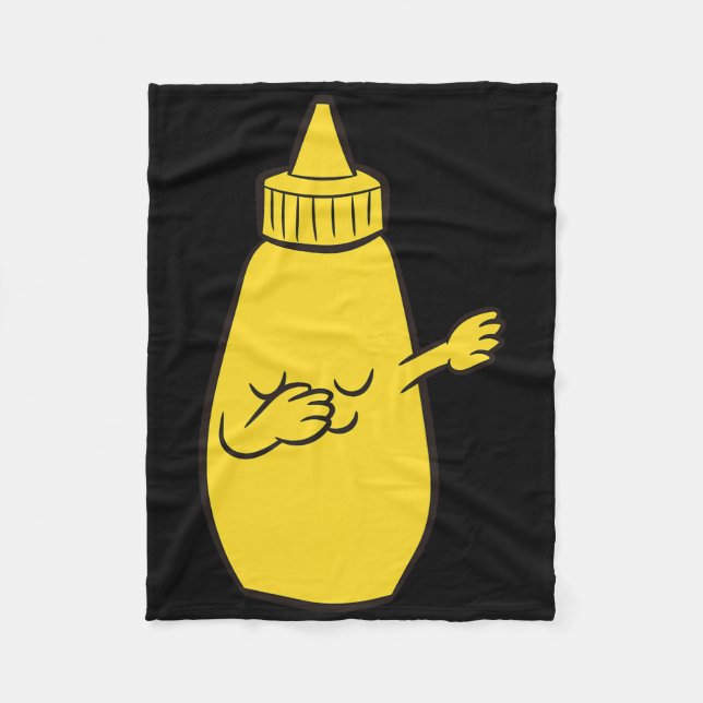 Cobertor De Velo Dabbing Yellow Mostard Squeeze Botão Engraçado Dan (Frente)