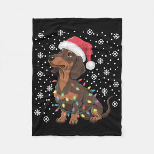 Cobertor De Velo Dachshund Christmas