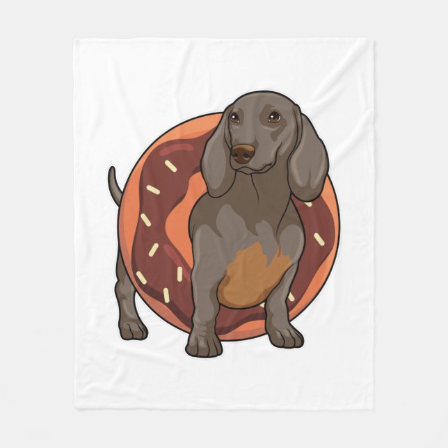 Cobertor De Velo Dachshund com Rosquinha (Frente)