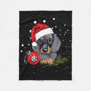 Cobertor De Velo Dachshund Dog Árvore de Natal Papais noeis Luzes X