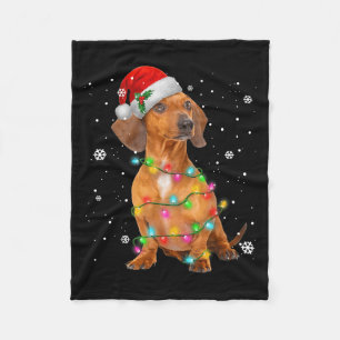 Cobertor De Velo Dachshund Dogs Árvore Natal Xmas Para Pet