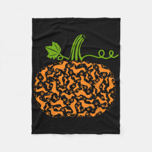 Cobertor De Velo Dachshund Doxin Pumpkin Diversão Halloween Cog Lov