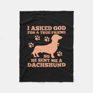 Cobertor De Velo Dachshund É Meu Verdadeiro Amigo
