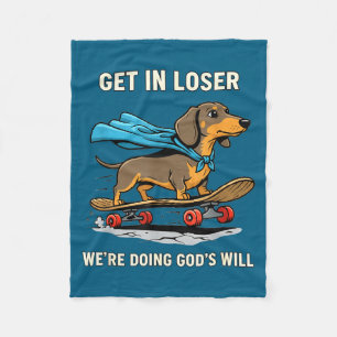 Cobertor De Velo Dachshund fica perdedor estamos fazendo a vontade