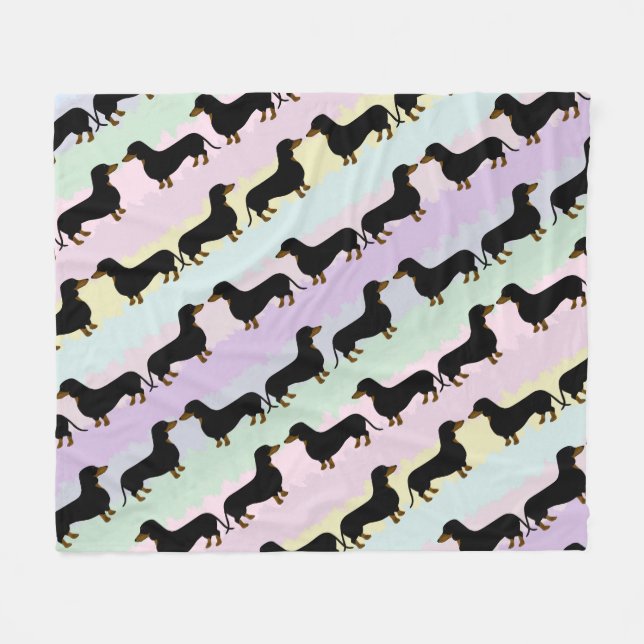 Cobertor De Velo Dachshund Fleece Blanket (Frente (Horizontal))