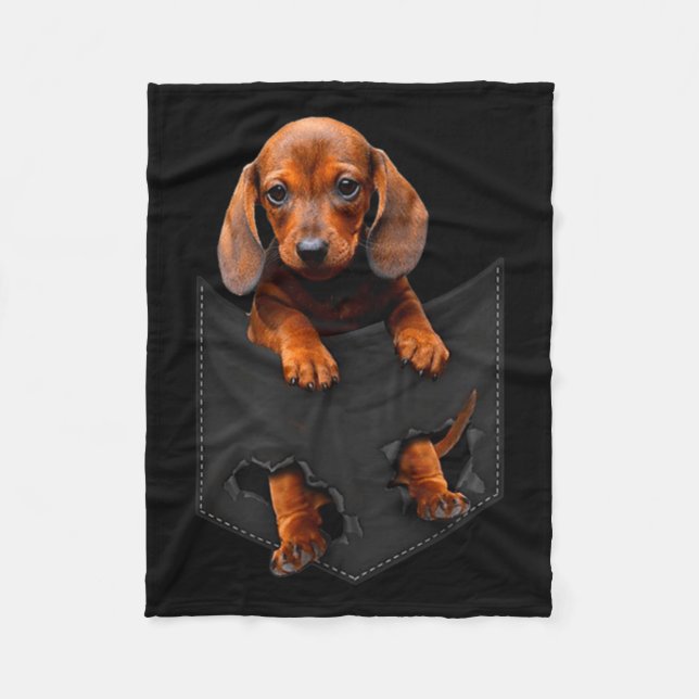 Cobertor De Velo Dachshund In My Cket  (Frente)