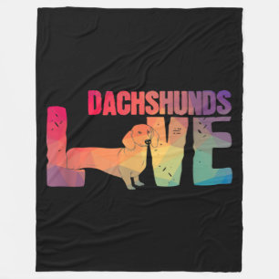 Cobertor De Velo Dachshund Love Doxie Wiener Dog