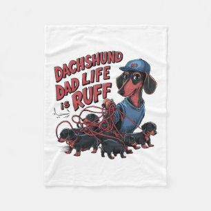 Cobertor De Velo Dachshund Pai Life Is Ruff