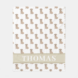 Cobertor De Velo Dachshund Personalizado (Suave, Vermelho)