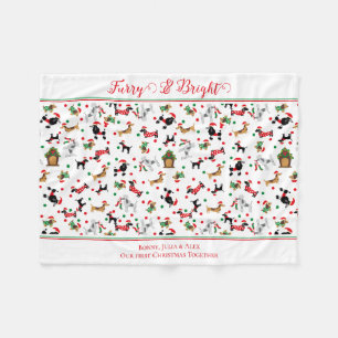 Cobertor De Velo Dachshund Poodle Dog Furry Bright Natal